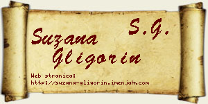 Suzana Gligorin vizit kartica